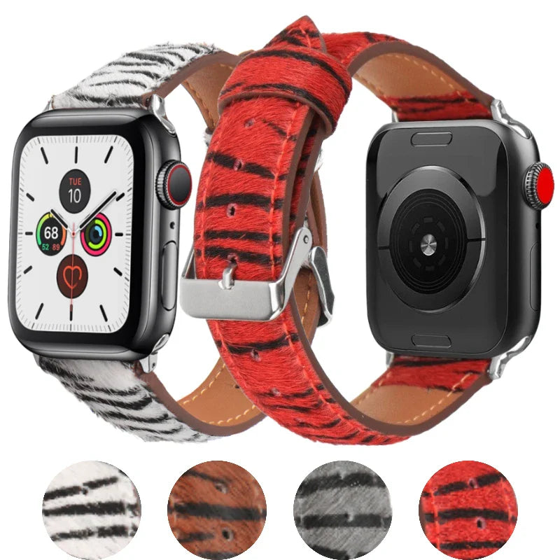 Leather Bracelet for Apple Watch Band iWatch Series Ultra2/10/9/8/7/6/5/4/3/SE