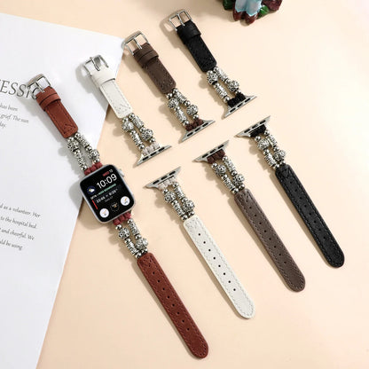 Leather Bracelet for Apple Watch Band iWatch Series Ultra2/10/9/8/7/6/5/4/3/SE