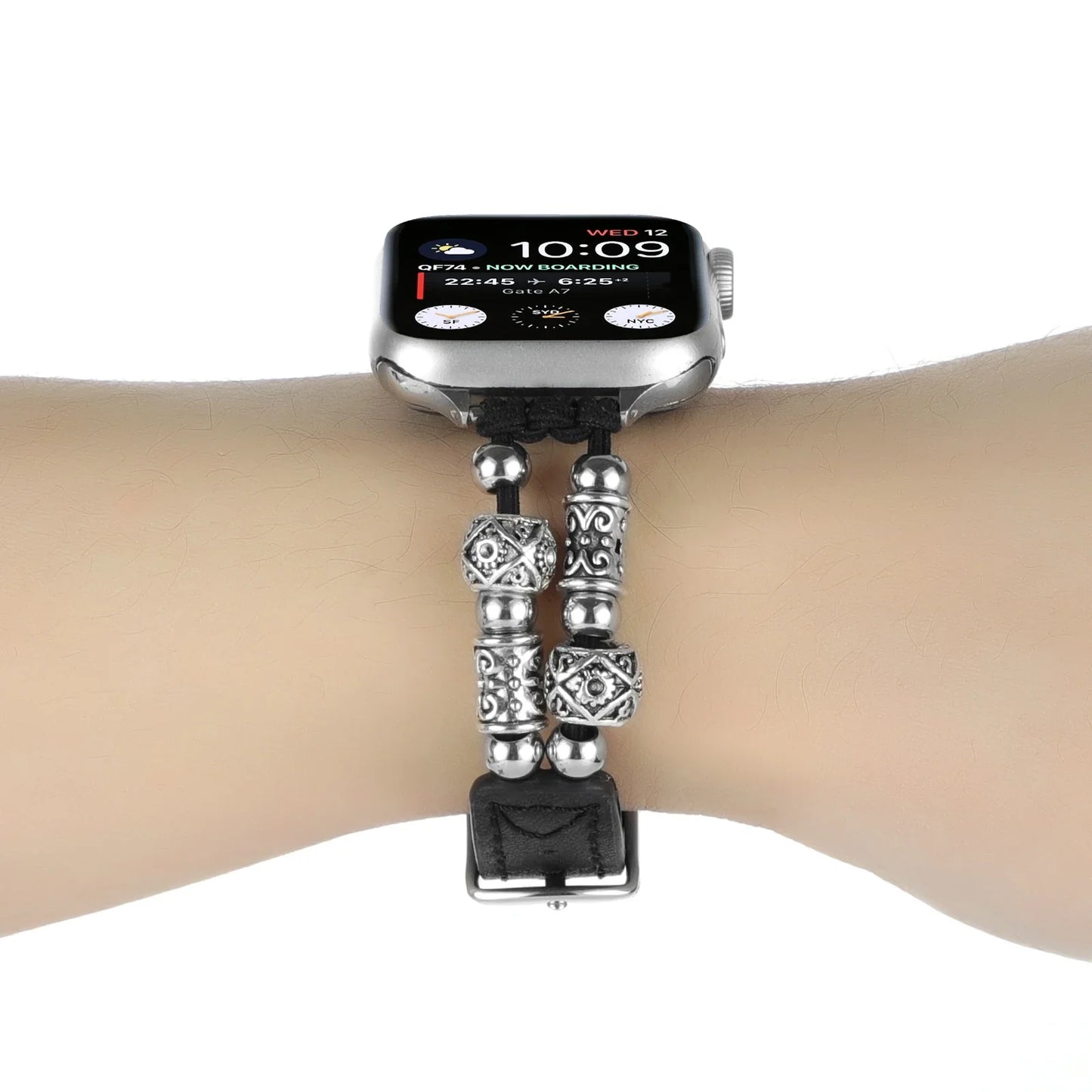 Leather Bracelet for Apple Watch Band iWatch Series Ultra2/10/9/8/7/6/5/4/3/SE