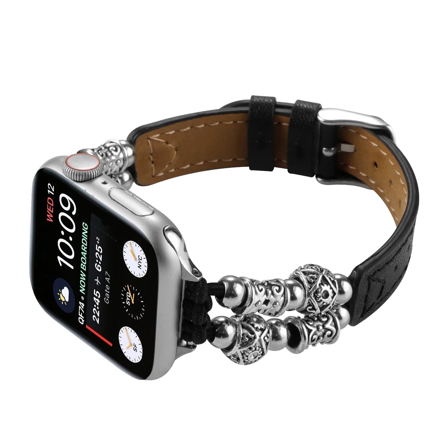 Leather Bracelet for Apple Watch Band iWatch Series Ultra2/10/9/8/7/6/5/4/3/SE