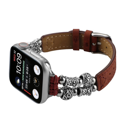 Leather Bracelet for Apple Watch Band iWatch Series Ultra2/10/9/8/7/6/5/4/3/SE