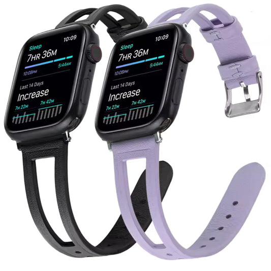 Leather Hollow Strap for Apple Watch Band iWatch Series Ultra/10/9/8/7/6/5/4/3/SE