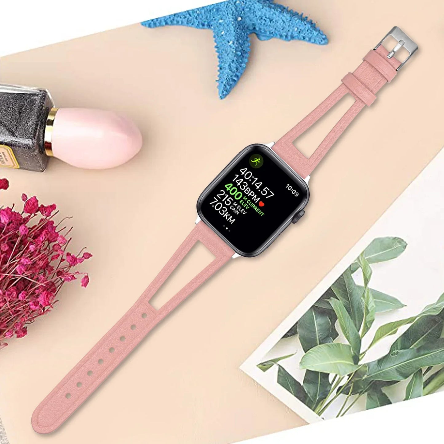 Leather Hollow Strap for Apple Watch Band iWatch Series Ultra/10/9/8/7/6/5/4/3/SE