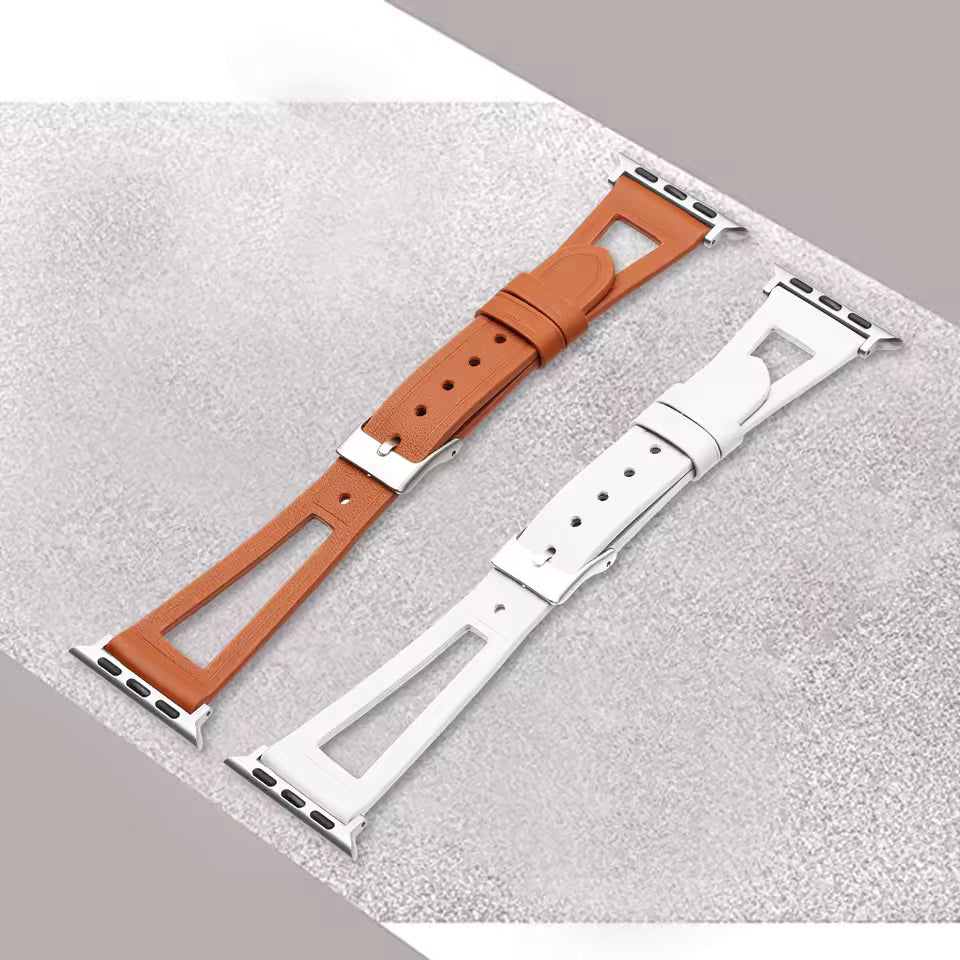 Leather Hollow Strap for Apple Watch Band iWatch Series Ultra/10/9/8/7/6/5/4/3/SE