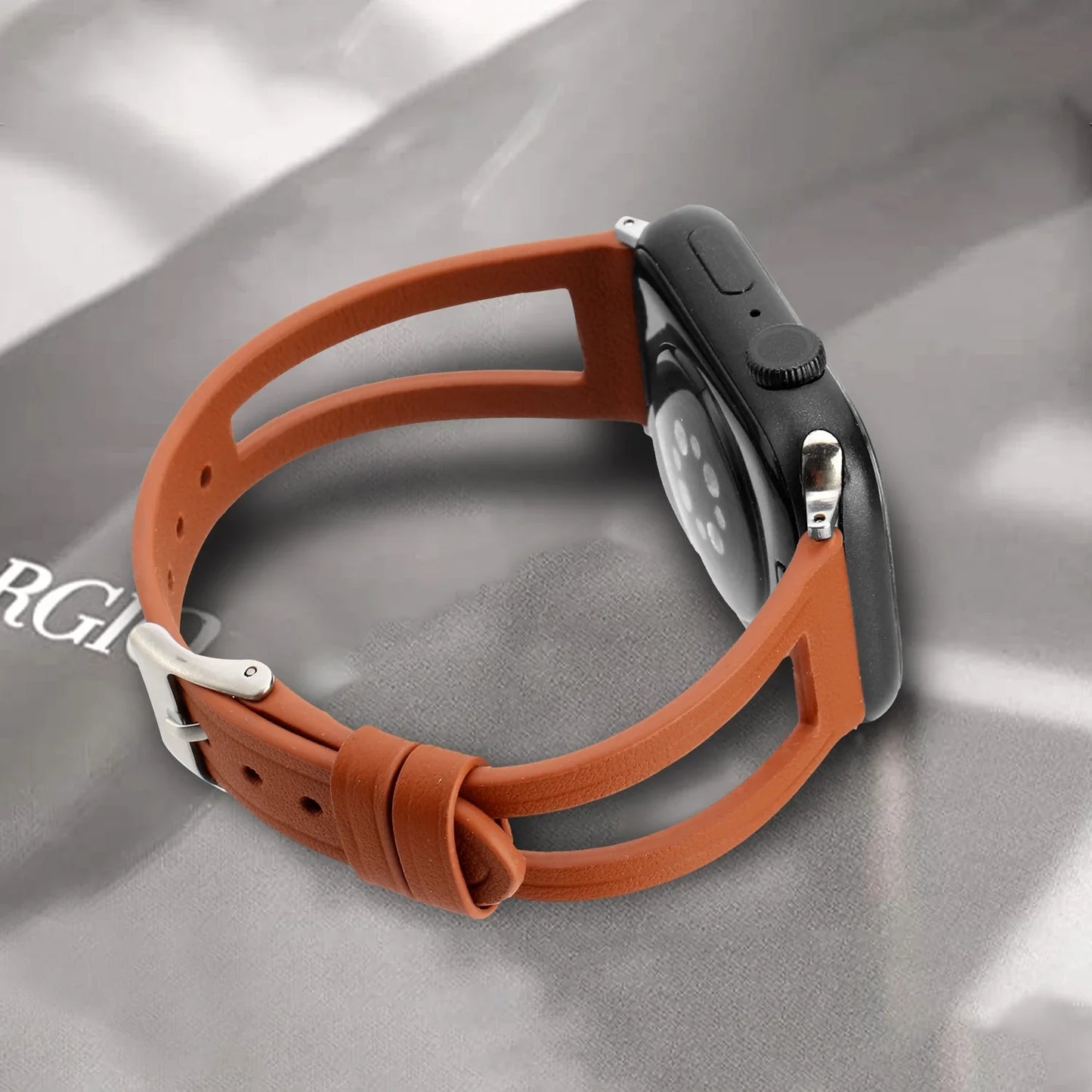 Leather Hollow Strap for Apple Watch Band iWatch Series Ultra/10/9/8/7/6/5/4/3/SE