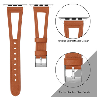 Leather Hollow Strap for Apple Watch Band iWatch Series Ultra/10/9/8/7/6/5/4/3/SE