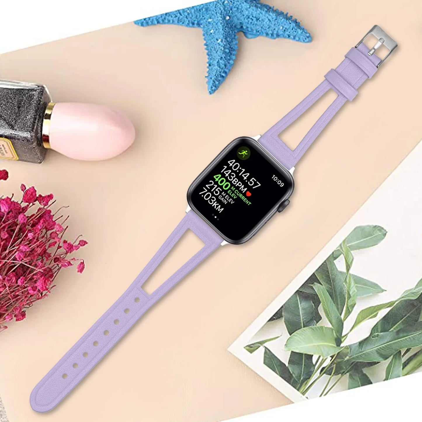 Leather Hollow Strap for Apple Watch Band iWatch Series Ultra/10/9/8/7/6/5/4/3/SE