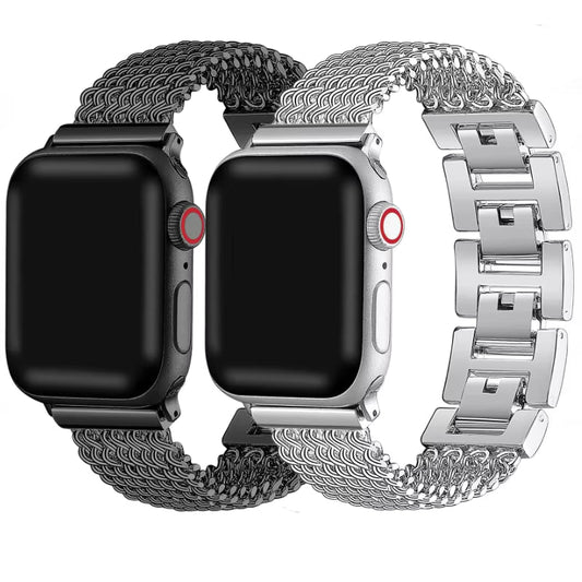 Link Stainless Steel Bracelet for Apple Watch Band iWatch Series 10/9/8/7/6/5/4/SE