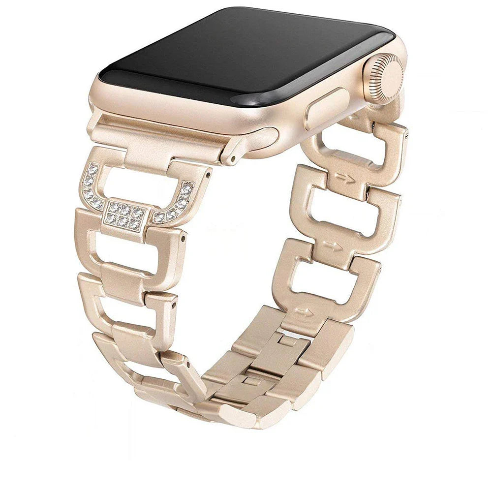 Luxury Diamond Stainless Steel Bracelet for Apple Watch Band iWatch Series Ultra2/10/9/8/7/6/5/4