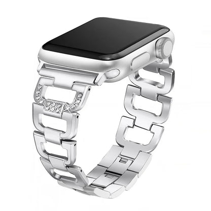 Luxury Diamond Stainless Steel Bracelet for Apple Watch Band iWatch Series Ultra2/10/9/8/7/6/5/4