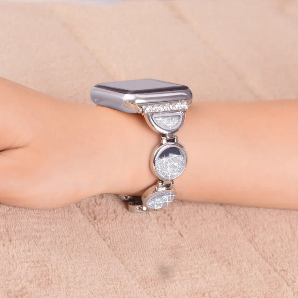 Luxury Stainless Steel Diamond Bracelet for Apple Watch Band iWatch Series Ultra3/11/10/9/8/7/6/5/4/SE