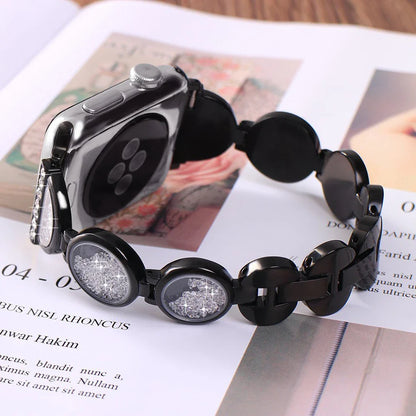 Luxury Stainless Steel Diamond Bracelet for Apple Watch Band iWatch Series Ultra3/11/10/9/8/7/6/5/4/SE