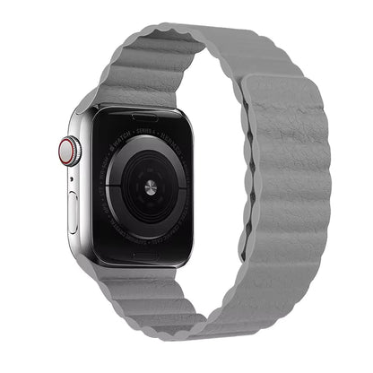 Magnetic Leather Loop Strap for Apple Watch Ultra Band 49mm 44mm 40mm 38mm 42mm 45mm 41mm Series 3/4/5/SE/7/8