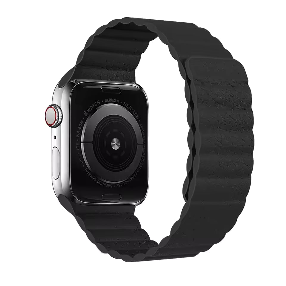 Magnetic Leather Loop Strap for Apple Watch Ultra Band 49mm 44mm 40mm 38mm 42mm 45mm 41mm Series 3/4/5/SE/7/8