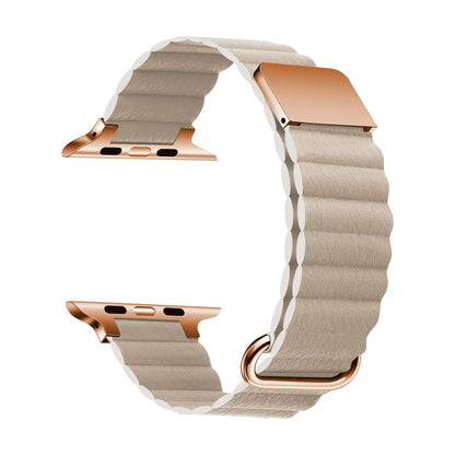 Magnetic Leather Strap for Apple Watch Ultra3 Band 49mm 41mm 44mm 42mm 40mm Series 11/10/9/8/7/6/5/4/SE3