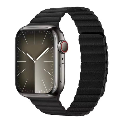 Magnetic Leather Strap for Apple Watch Ultra Band 45mm 41mm 49mm 44mm 40mm 42mm Series 9/8/7/3/4/5/6/SE2