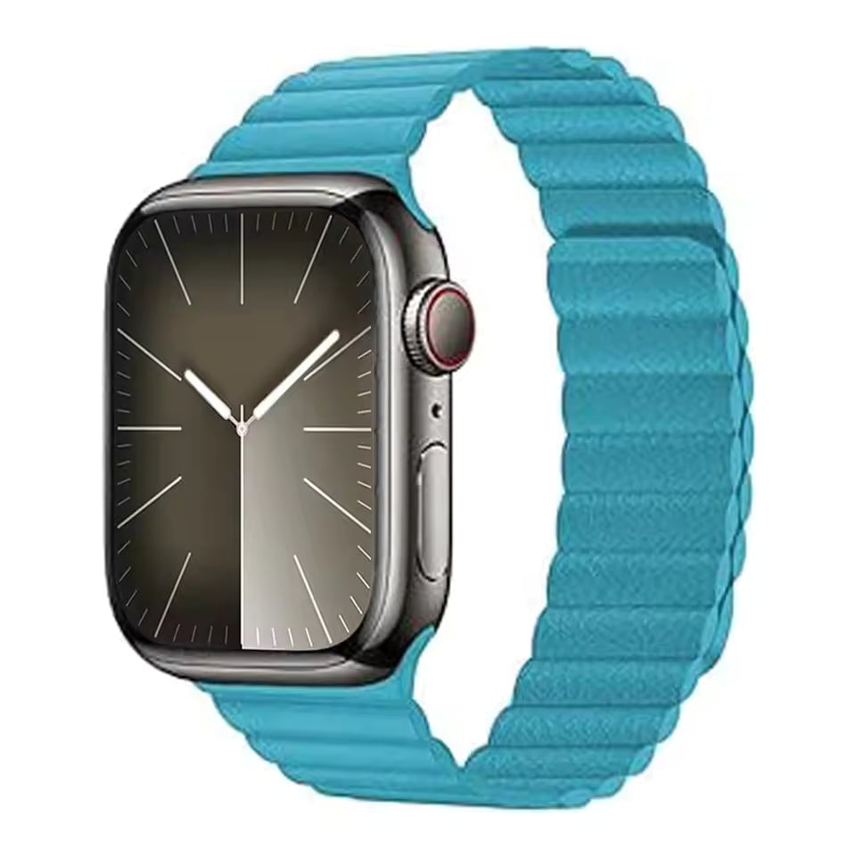 Magnetic Leather Strap for Apple Watch Ultra Band 45mm 41mm 49mm 44mm 40mm 42mm Series 9/8/7/3/4/5/6/SE2