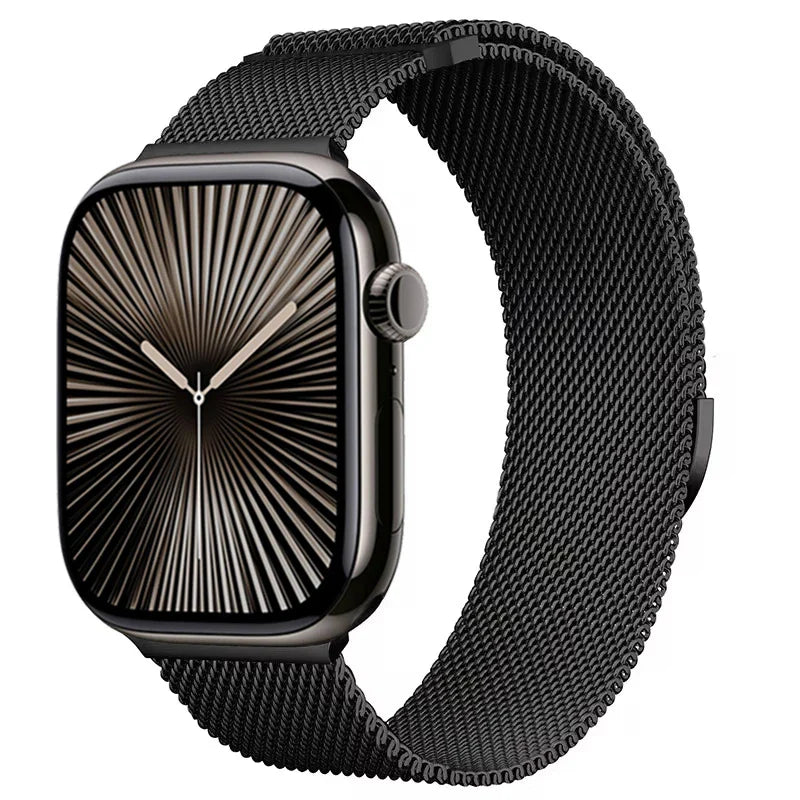 Magnetic Metal Milanese Bracelet for Apple Watch Ultra3/2 Band 49mm 46mm 45mm 41mm 44mm 40mm Series 11/10/9/8/7/6/5/4/SE2