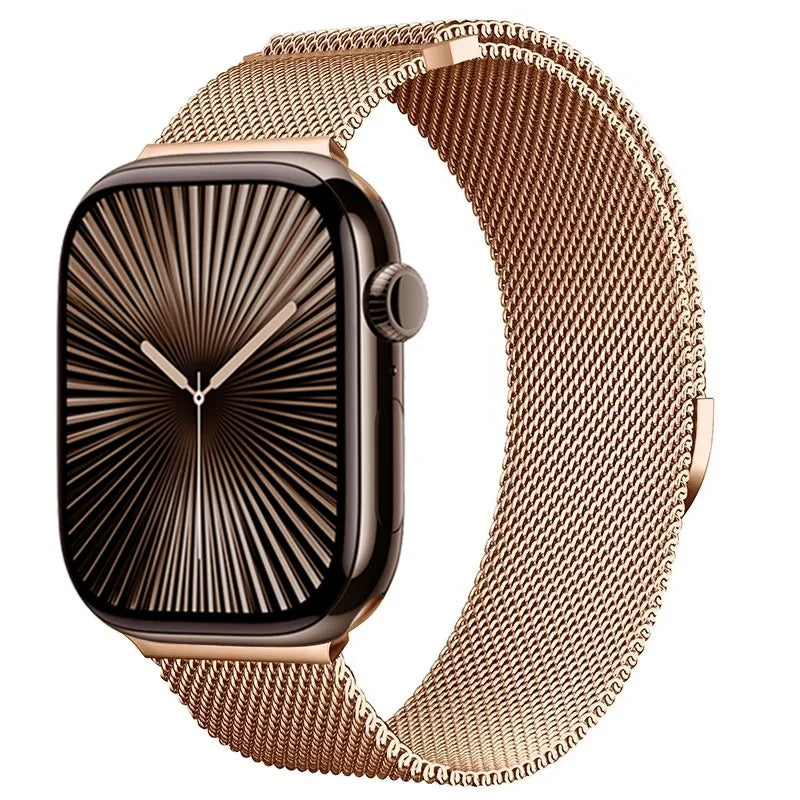 Magnetic Metal Milanese Bracelet for Apple Watch Ultra3/2 Band 49mm 46mm 45mm 41mm 44mm 40mm Series 11/10/9/8/7/6/5/4/SE2