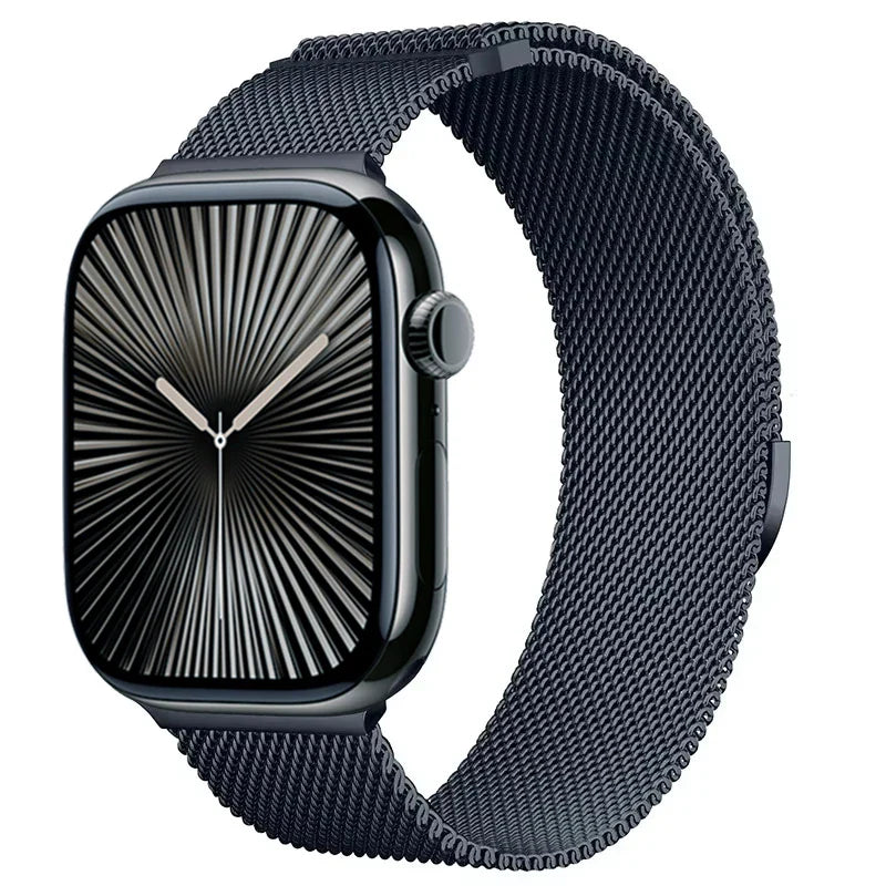 Magnetic Metal Milanese Bracelet for Apple Watch Ultra3/2 Band 49mm 46mm 45mm 41mm 44mm 40mm Series 11/10/9/8/7/6/5/4/SE2