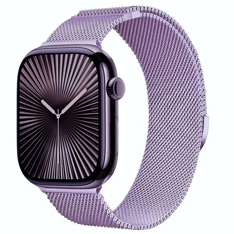 Magnetic Metal Milanese Bracelet for Apple Watch Ultra3/2 Band 49mm 46mm 45mm 41mm 44mm 40mm Series 11/10/9/8/7/6/5/4/SE2