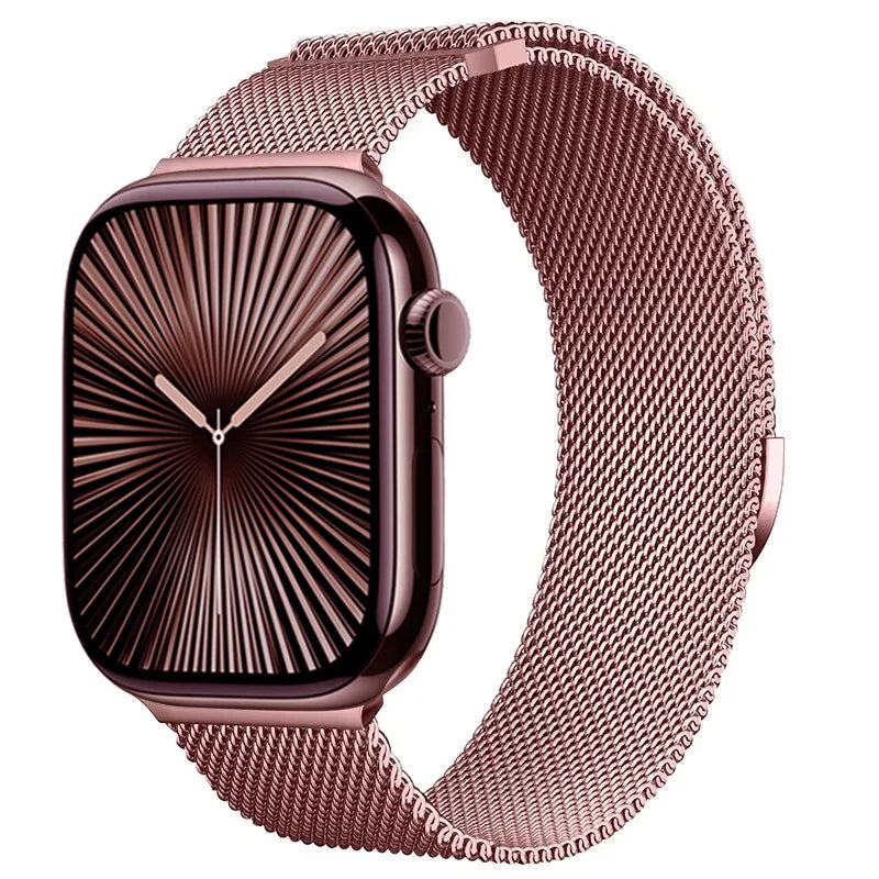 Magnetic Metal Milanese Bracelet for Apple Watch Ultra3/2 Band 49mm 46mm 45mm 41mm 44mm 40mm Series 11/10/9/8/7/6/5/4/SE2
