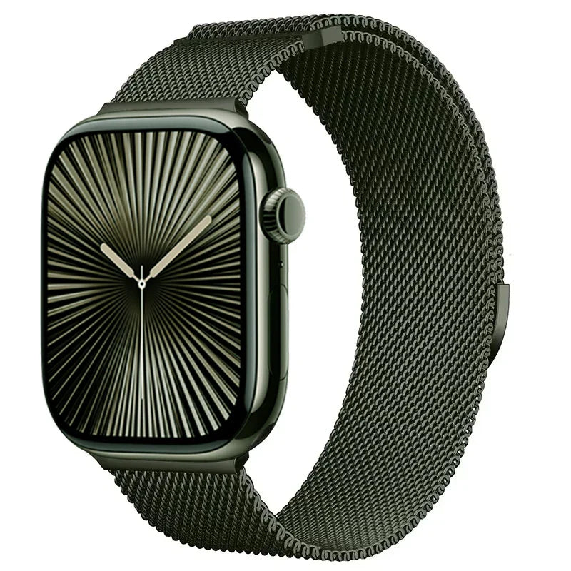 Magnetic Metal Milanese Bracelet for Apple Watch Ultra3/2 Band 49mm 46mm 45mm 41mm 44mm 40mm Series 11/10/9/8/7/6/5/4/SE2