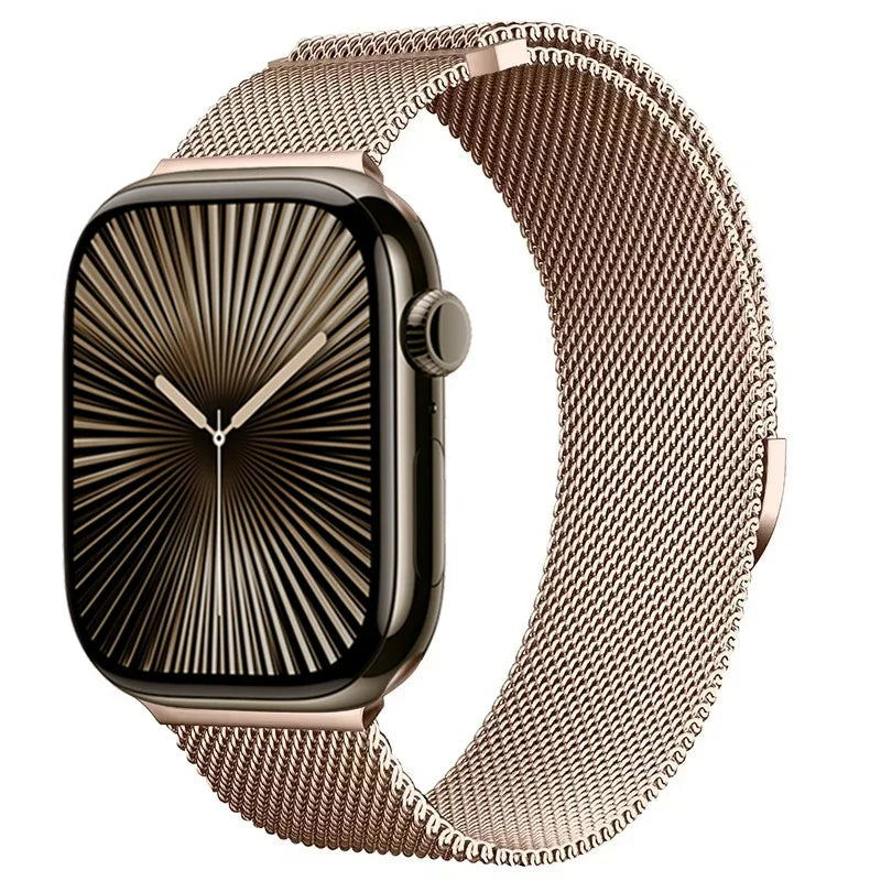 Magnetic Metal Milanese Bracelet for Apple Watch Ultra3/2 Band 49mm 46mm 45mm 41mm 44mm 40mm Series 11/10/9/8/7/6/5/4/SE2