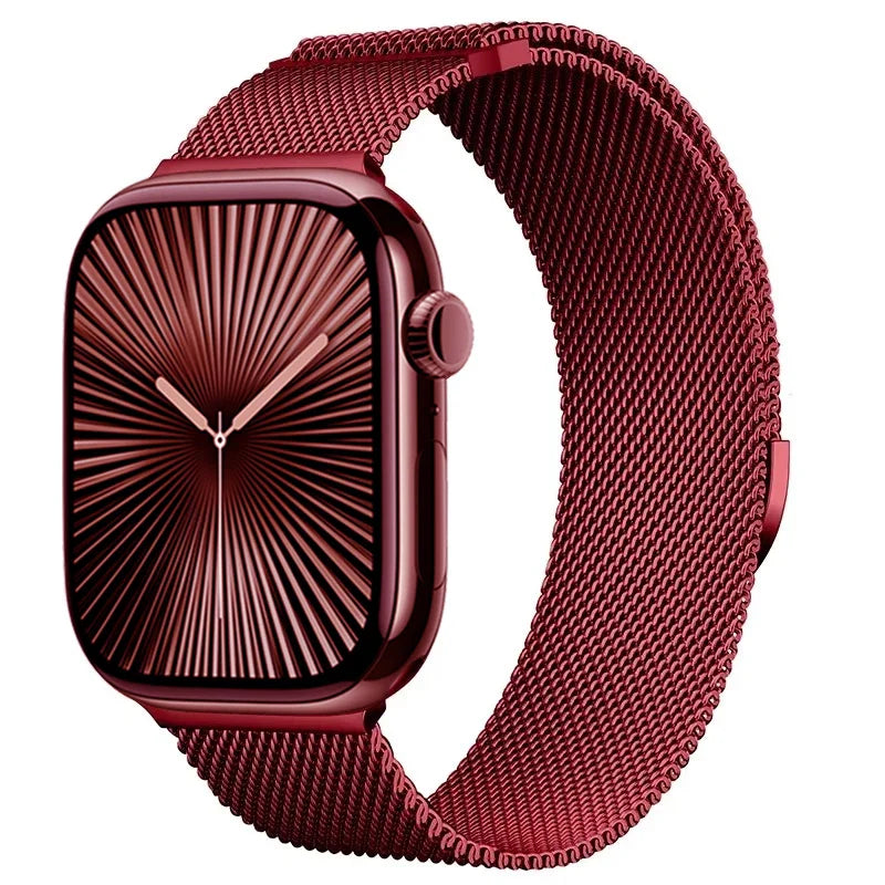 Magnetic Metal Milanese Bracelet for Apple Watch Ultra3/2 Band 49mm 46mm 45mm 41mm 44mm 40mm Series 11/10/9/8/7/6/5/4/SE2