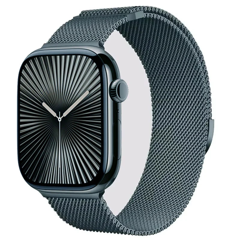 Magnetic Metal Milanese Bracelet for Apple Watch Ultra3/2 Band 49mm 46mm 45mm 41mm 44mm 40mm Series 11/10/9/8/7/6/5/4/SE2