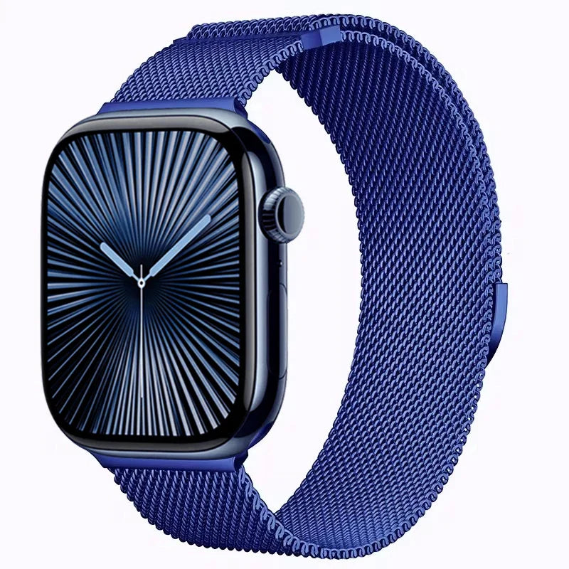 Magnetic Metal Milanese Bracelet for Apple Watch Ultra3/2 Band 49mm 46mm 45mm 41mm 44mm 40mm Series 11/10/9/8/7/6/5/4/SE2