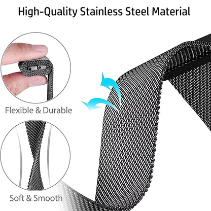 Magnetic Metal Milanese Bracelet for Apple Watch Ultra3/2 Band 49mm 46mm 45mm 41mm 44mm 40mm Series 11/10/9/8/7/6/5/4/SE2