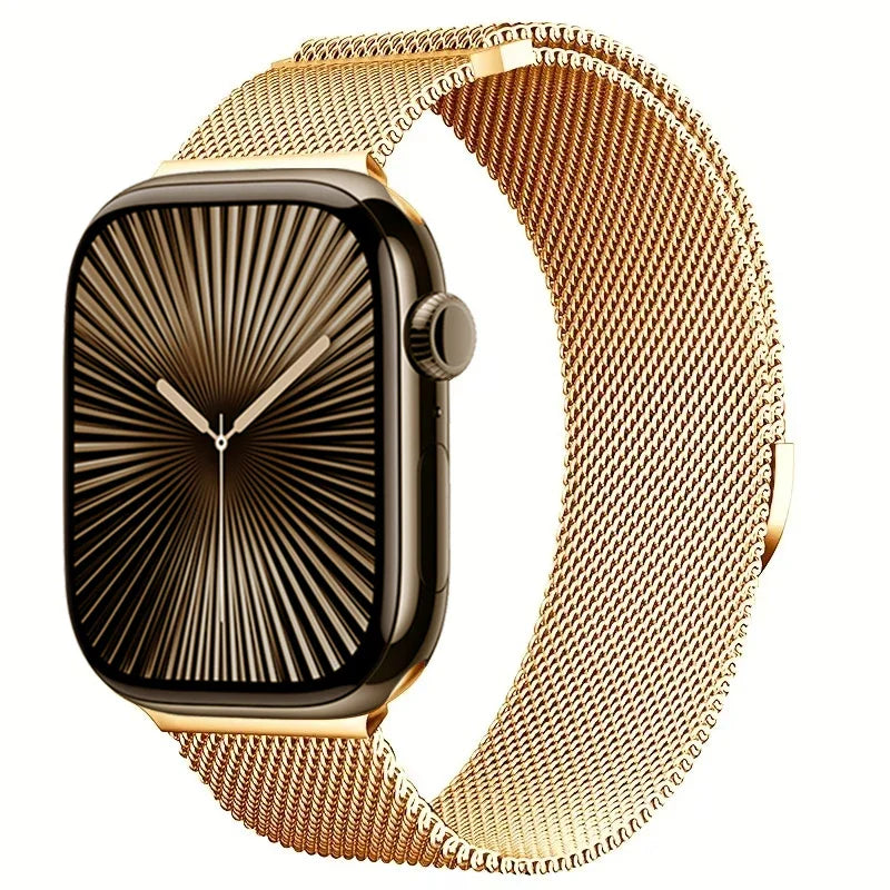 Magnetic Metal Milanese Bracelet for Apple Watch Ultra3/2 Band 49mm 46mm 45mm 41mm 44mm 40mm Series 11/10/9/8/7/6/5/4/SE2