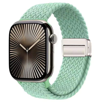 Magnetic Nylon Braided Bracelet for Apple Watch Ultra 2/3 Band 49mm 46mm 45mm 41mm 44mm 40mm Series 11/10/9/8/7/6/5/4/SE
