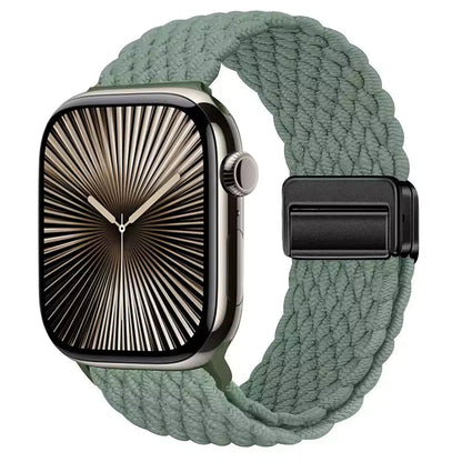 Magnetic Nylon Braided Bracelet for Apple Watch Ultra 2/3 Band 49mm 46mm 45mm 41mm 44mm 40mm Series 11/10/9/8/7/6/5/4/SE
