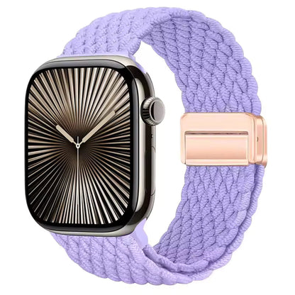Magnetic Nylon Braided Bracelet for Apple Watch Ultra 2/3 Band 49mm 46mm 45mm 41mm 44mm 40mm Series 11/10/9/8/7/6/5/4/SE