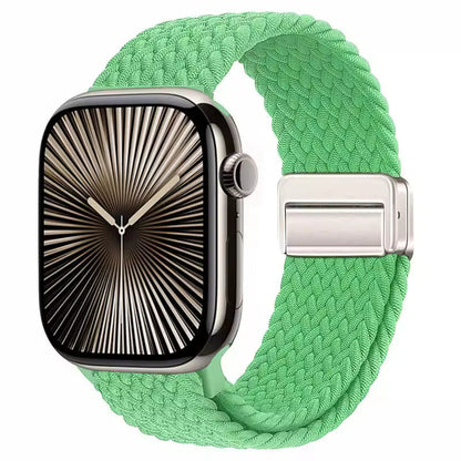 Magnetic Nylon Braided Bracelet for Apple Watch Ultra 2/3 Band 49mm 46mm 45mm 41mm 44mm 40mm Series 11/10/9/8/7/6/5/4/SE