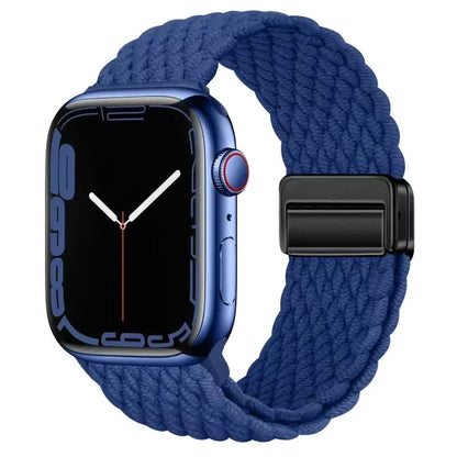 Magnetic Nylon Braided Bracelet for Apple Watch Ultra 2/3 Band 49mm 46mm 45mm 41mm 44mm 40mm Series 11/10/9/8/7/6/5/4/SE