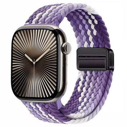 Magnetic Nylon Braided Bracelet for Apple Watch Ultra 2/3 Band 49mm 46mm 45mm 41mm 44mm 40mm Series 11/10/9/8/7/6/5/4/SE
