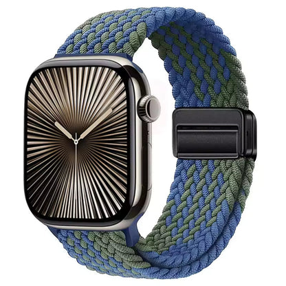 Magnetic Nylon Braided Bracelet for Apple Watch Ultra 2/3 Band 49mm 46mm 45mm 41mm 44mm 40mm Series 11/10/9/8/7/6/5/4/SE
