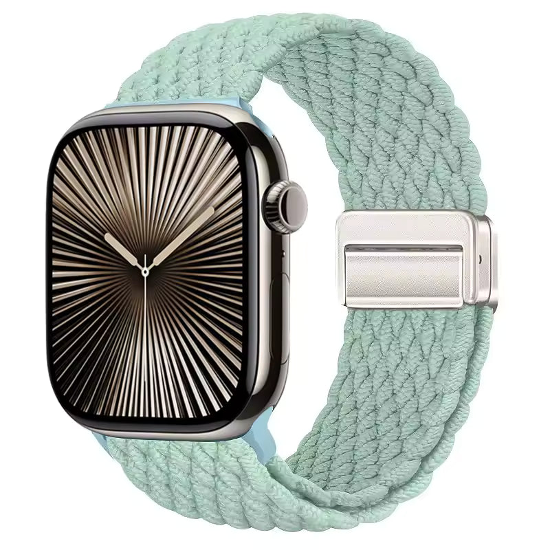 Magnetic Nylon Braided Bracelet for Apple Watch Ultra 2/3 Band 49mm 46mm 45mm 41mm 44mm 40mm Series 11/10/9/8/7/6/5/4/SE