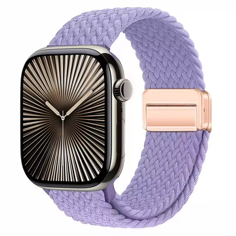 Magnetic Nylon Braided Bracelet for Apple Watch Ultra 2/3 Band 49mm 46mm 45mm 41mm 44mm 40mm Series 11/10/9/8/7/6/5/4/SE