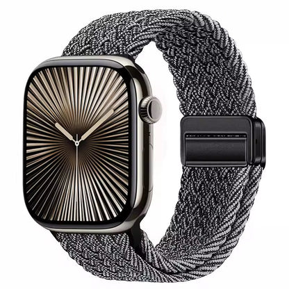 Magnetic Nylon Braided Bracelet for Apple Watch Ultra 2/3 Band 49mm 46mm 45mm 41mm 44mm 40mm Series 11/10/9/8/7/6/5/4/SE
