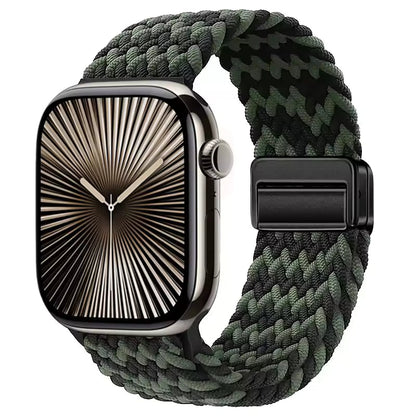 Magnetic Nylon Braided Bracelet for Apple Watch Ultra 2/3 Band 49mm 46mm 45mm 41mm 44mm 40mm Series 11/10/9/8/7/6/5/4/SE