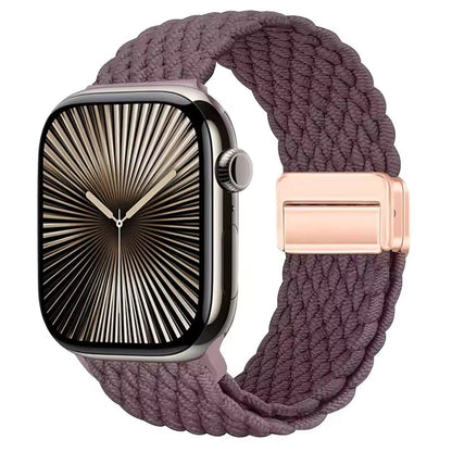 Magnetic Nylon Braided Bracelet for Apple Watch Ultra 2/3 Band 49mm 46mm 45mm 41mm 44mm 40mm Series 11/10/9/8/7/6/5/4/SE