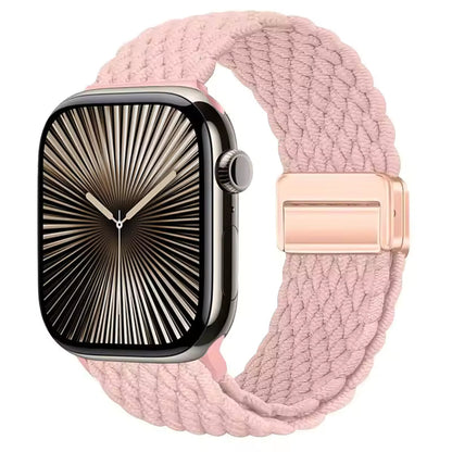 Magnetic Nylon Braided Bracelet for Apple Watch Ultra 2/3 Band 49mm 46mm 45mm 41mm 44mm 40mm Series 11/10/9/8/7/6/5/4/SE