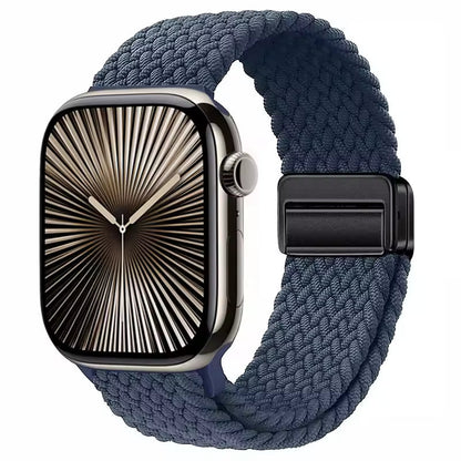 Magnetic Nylon Braided Bracelet for Apple Watch Ultra 2/3 Band 49mm 46mm 45mm 41mm 44mm 40mm Series 11/10/9/8/7/6/5/4/SE