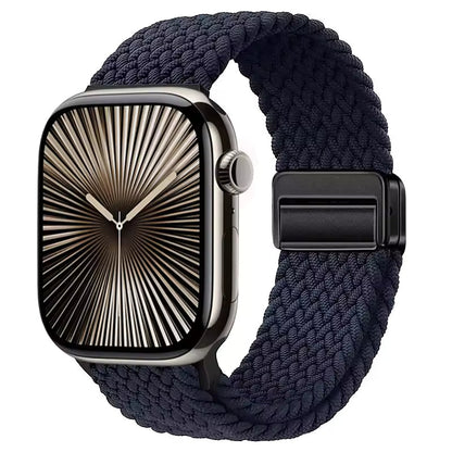 Magnetic Nylon Braided Bracelet for Apple Watch Ultra 2/3 Band 49mm 46mm 45mm 41mm 44mm 40mm Series 11/10/9/8/7/6/5/4/SE