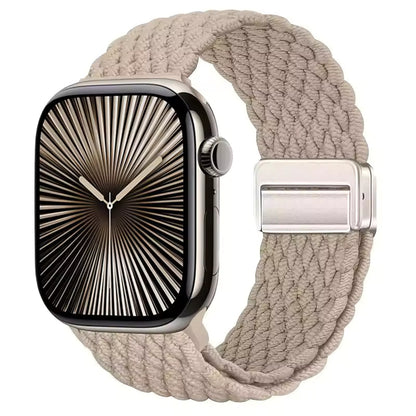 Magnetic Nylon Braided Bracelet for Apple Watch Ultra 2/3 Band 49mm 46mm 45mm 41mm 44mm 40mm Series 11/10/9/8/7/6/5/4/SE