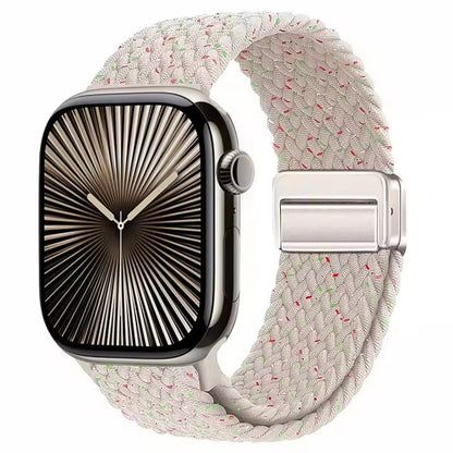 Magnetic Nylon Braided Bracelet for Apple Watch Ultra 2/3 Band 49mm 46mm 45mm 41mm 44mm 40mm Series 11/10/9/8/7/6/5/4/SE